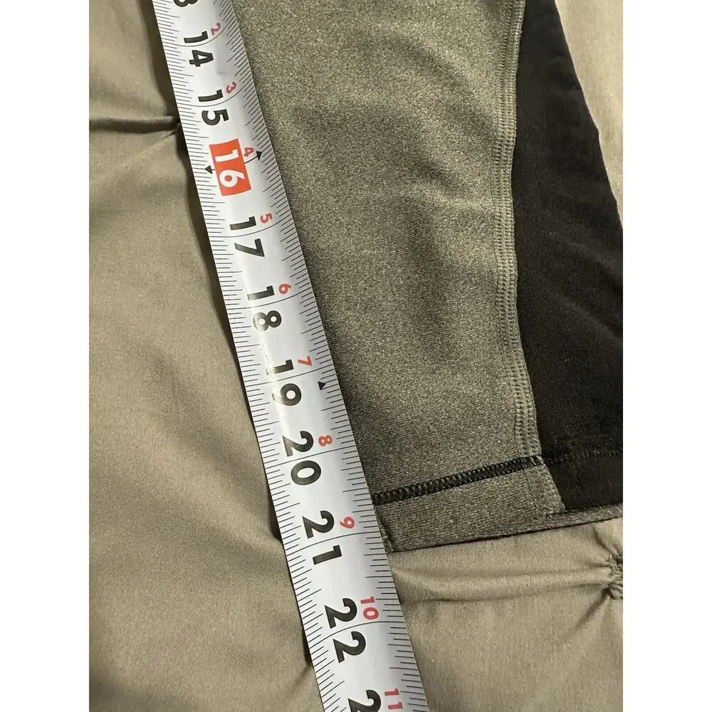 Under Armour UA Women's Size S HeatGear Shine Cropped Leggings Grey/Black‎ Mesh